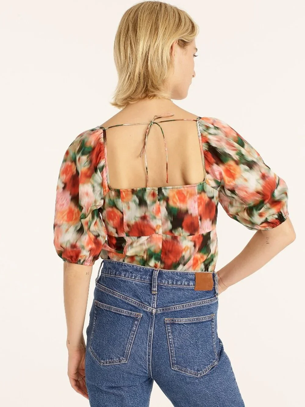 NWT Size 8 J. Crew Squareneck Blouse Top in Liberty Hazy Days Floral NEW